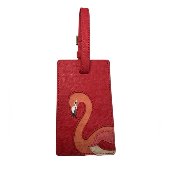 kate spade Accessories - Kate Spade New Take a Walk on the Wild Side Leather Flamingo Luggage Tag